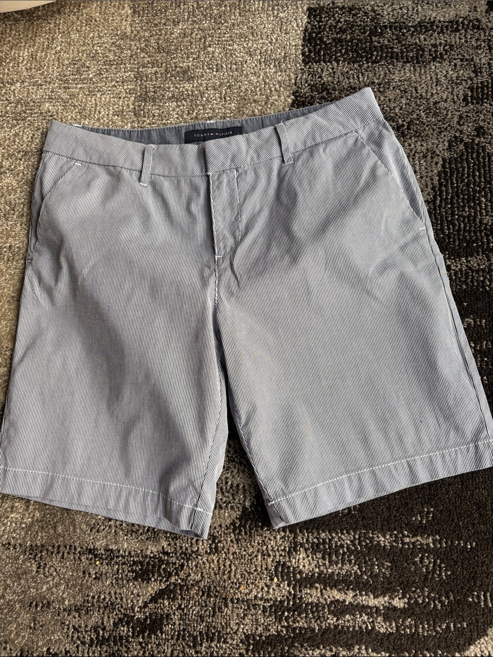 Tommy Hilfiger Cotton Pinstriped Shorts Size 8